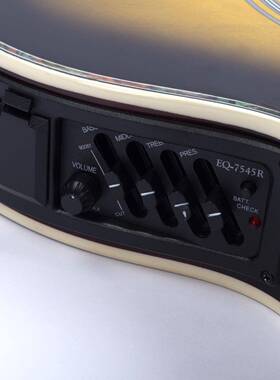 4寸椴木吉他超薄身电箱木0吉他jit民a初学者成人谣吉他759EQ桶吉