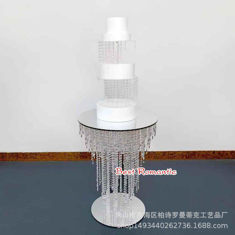 新款亚SPA克透甜蛋糕桌力水晶糕台品台浪漫婚庆蛋糕桌摆件婚庆蛋