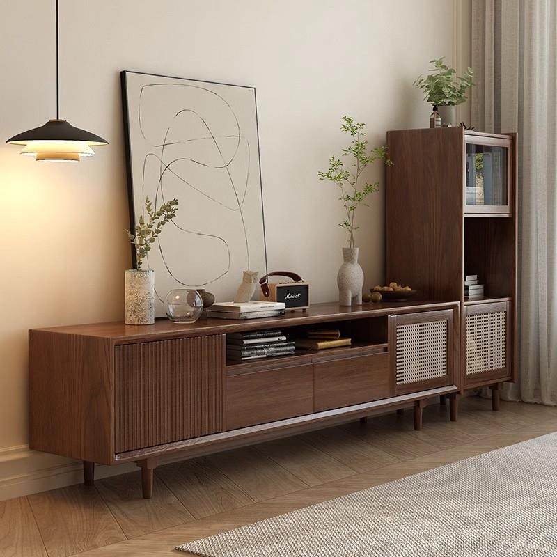 2025新款中古风全实木客厅卧室电视柜小户型家用收纳柜储物柜一体,电子元器件市场,其它元器件,淘宝优惠券,粉丝福利购,淘宝优惠卷