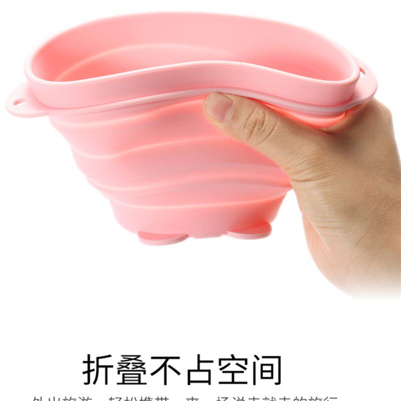 硅胶折叠碗旅行便携压缩碗伸缩露营野炊儿童学生泡面碗微波炉饭盒