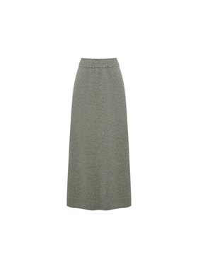 【汤曼妮粉丝专享】绵羊毛中开叉松紧腰中长款半身裙3K050CQ57