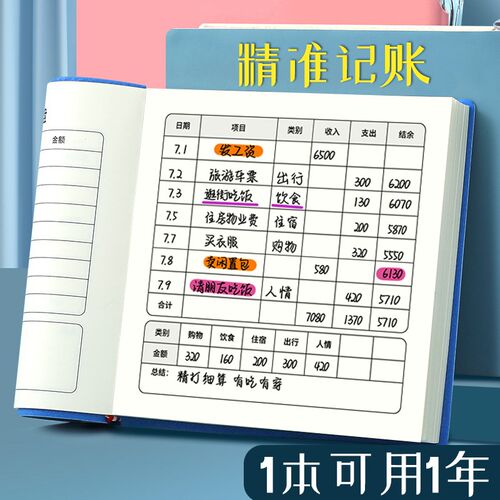 记账本便携随身家庭理财明细生活日常开支笔记现金日记帐本迷你方