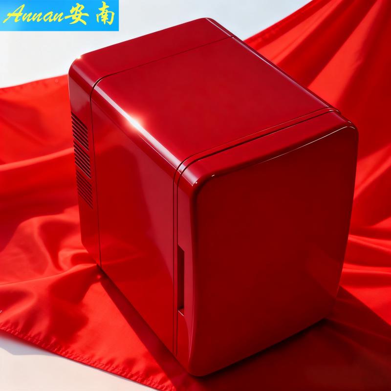 4升红色932美妆冰小箱桌面箱冰箱低噪音车载冰车冷热两用冰箱安载