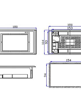 电中达寸500-ES-B优控5工业触摸PLC一体点机触摸容电阻屏12继电器
