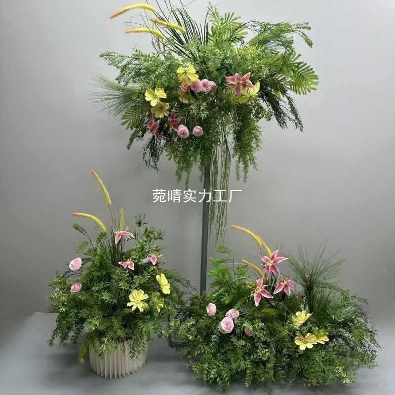森系婚庆花艺花艺浪装饰道具婚礼巴布置背景造漫景路引F977UXU7多