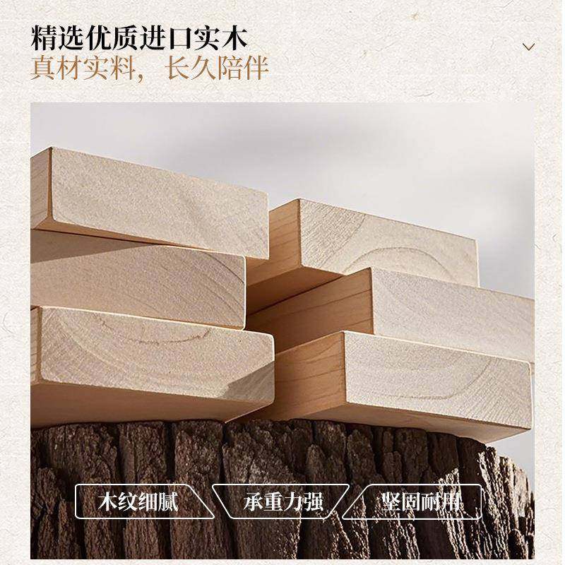 2式中古风梳妆台斗柜一体现代卧室简MRF约床尾柜05新款复2古法化