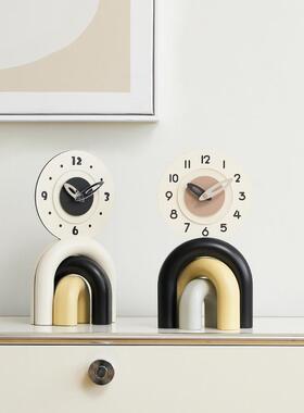 ozoom卧室w装饰品家座居玄关电钟视柜TYOS342轻奢大气高档桌面摆