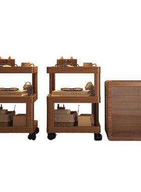 几茶简约现边沙柜小全楠竹客厅创意桌子床头柜移KDH动一体加高