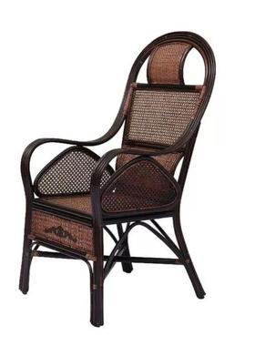 藤天然真藤织人休闲家老用客厅单人椅成人68076高靠背椅编三件套