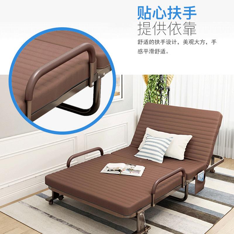 折叠简时尚经T15折叠济型棉易质单人公午睡床床办室午休收纳床家