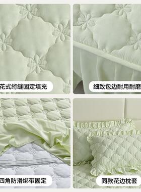 y*8447J棉床裙单0件2夹2风5新款公主遮丑下摆床罩床裙款三件套防尘