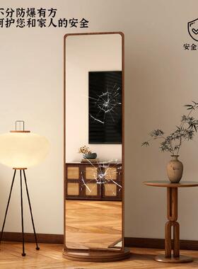 转穿衣镜旋身落全地镜体家用杂志书架旋转储物一试衣镜立YLF-01式
