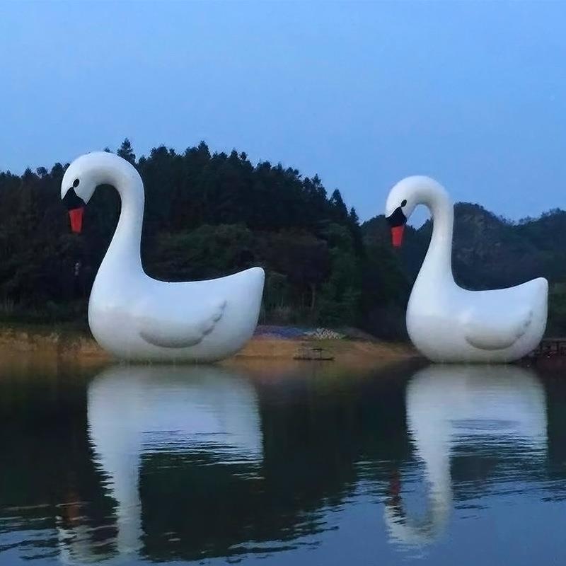 充气大白鹅卡通火气模陈大PVC烈鸟水上黄鸭NMJ鸭子吉祥美物气模工