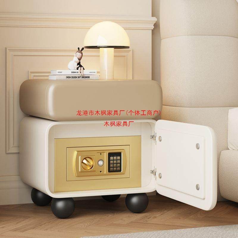 智能床无品牌/头保险柜箱一家室体简约现代实木床边柜2025爆款用