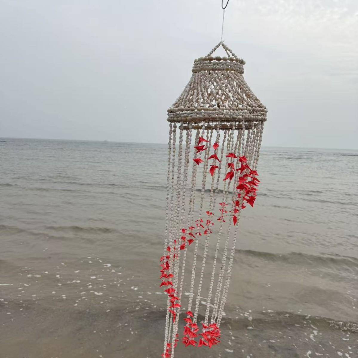 天贝壳风铃然海螺壳风游铃工艺品挂门饰挂件贝旅景区地摊手工制作