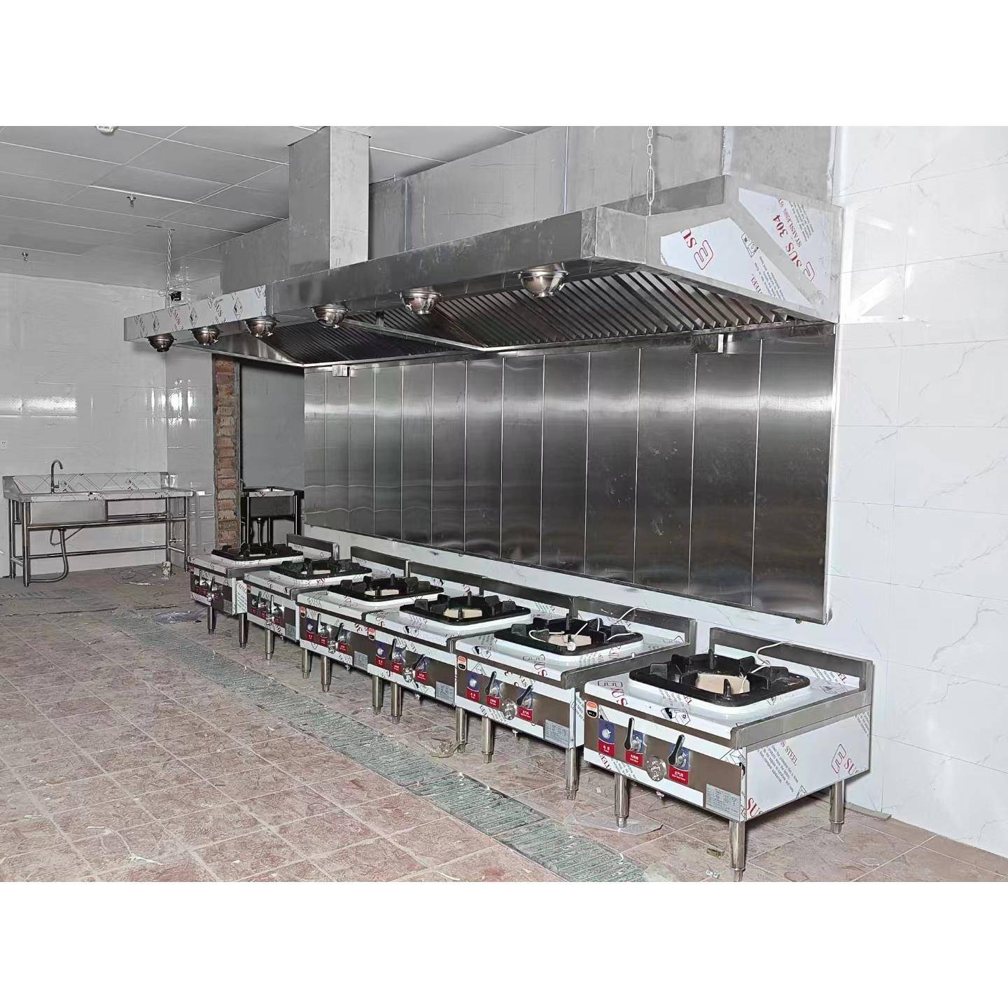 酒店商用厨房排烟设备全套制作安装制厨具JKQ用不锈房品钢作厨排