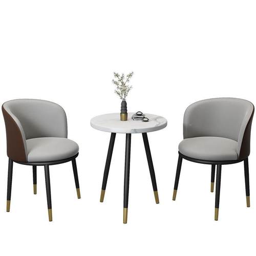 轻奢ZZD阳台小桌椅三件套红桌一两椅简小圆桌创网意休闲茶桌约椅