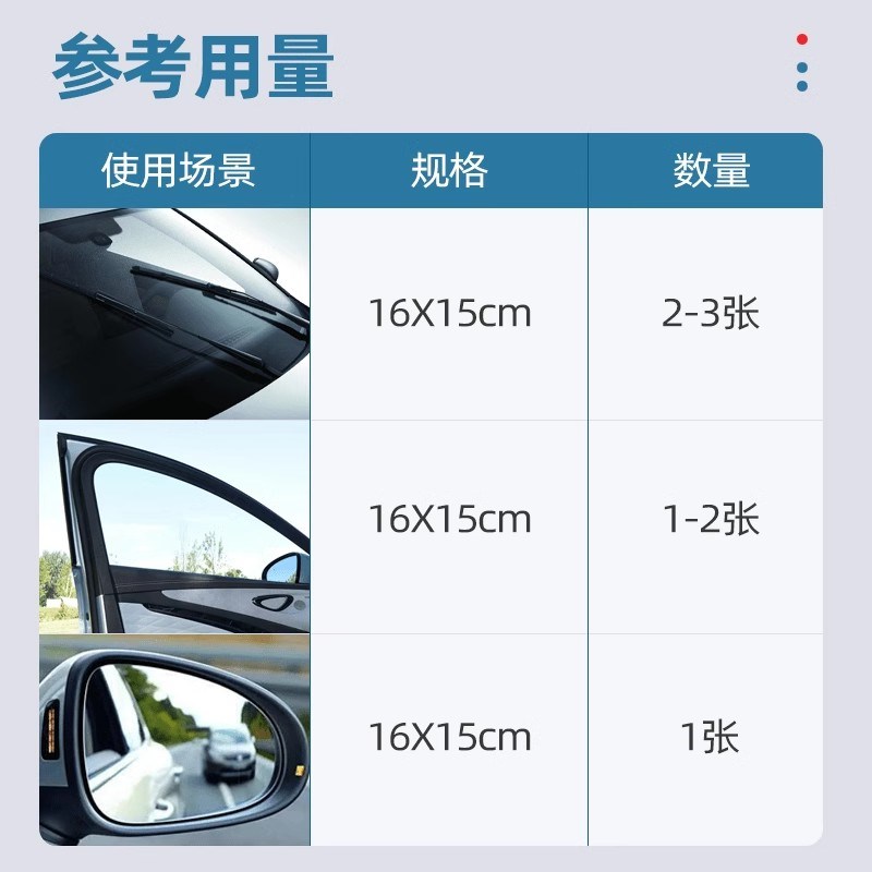 汽车玻璃油膜湿巾去除油膜清洗剂油膜净挡风玻璃去污免洗湿巾