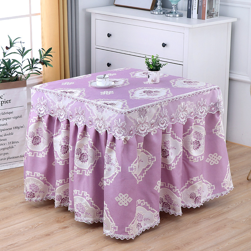 春夏薄款电炉罩茶几罩烤火罩取暖桌罩防尘罩电暖炉罩麻将机罩