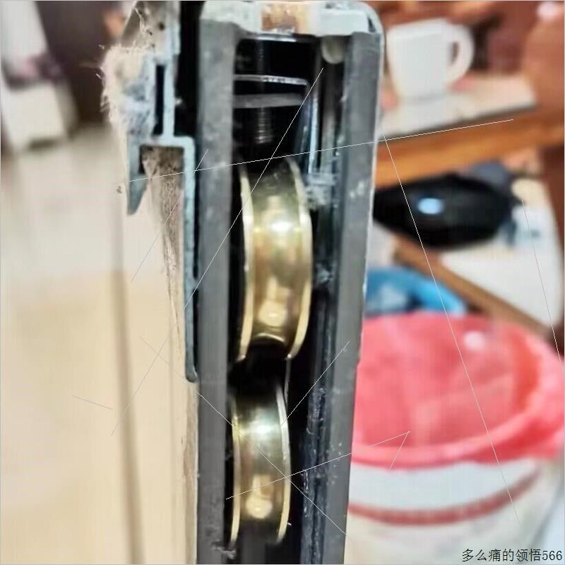 老式4个装滚轮铝合金滑轮窗户推拉门窗铜轮子移门玻璃不锈钢828.