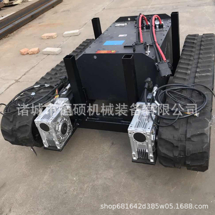智能机器橡胶履带式底盘 农用果园运输机器人自走式履带底盘