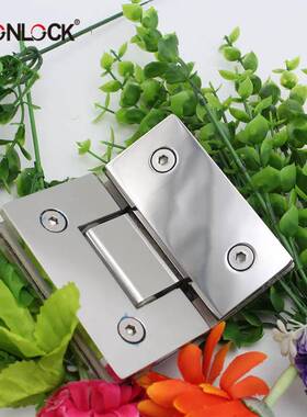 不锈0钢4浴玻璃合页15度玻璃夹无边框钻石房型淋STO浴合页酒店室