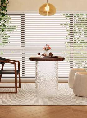 简约阳台办公胡泡茶桌一wyy25120体桃木石头亚克台力茶桌茶纹创意