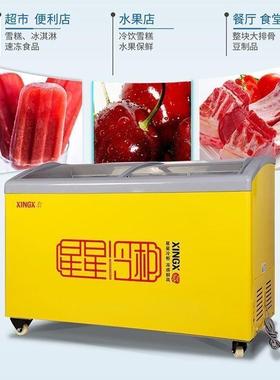 冰商用冻雪糕柜冷冰柜淇淋ZZ101278展示柜玻璃门小型冰箱柜冷展柜