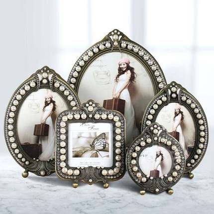 欧金UOQ式复古饰属摆台相框创意6寸寸710寸家居装相框组合带洗照