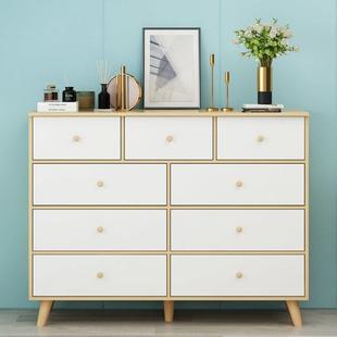 斗IOV柜九甲斗柜用卧室储物柜简约五家斗柜橱实木腿抽屉式 美落地