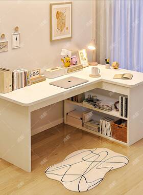 转角书桌书一体桌卧室梳妆台家公用学学柜习写字桌F9MMSS拐角生办