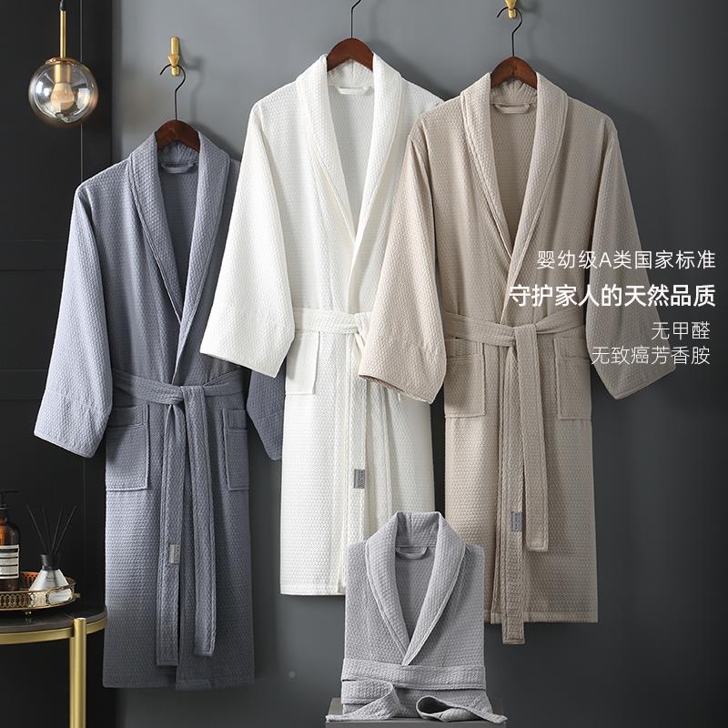 酒店袍2025款比纯浴干棉吸水速LXQG2024男情女侣洗澡成人浴衣四季
