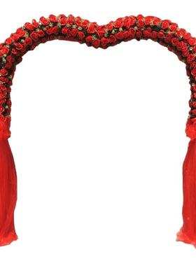 典婚庆拱门门结婚礼花门喜开业店庆绢花拱新款庆79183典装饰绢花