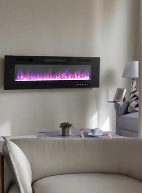 跨境家用室内水晶仿壁真火电子炉商用视墙嵌入焰壁挂xsh-A装饰电
