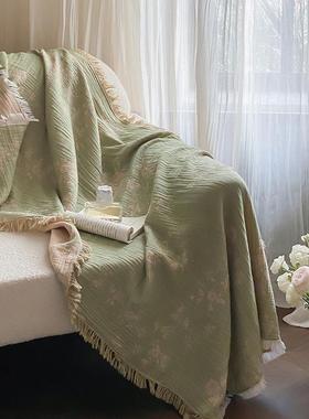 式全航11481棉纱布欧盖毯办公室午睡毯民披宿沙发毯肩旅行毯纯棉