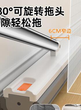 G5U海绵拖用把免洗家干两用不锈手钢加粗杆XUY大胶棉湿拖把桶吸水