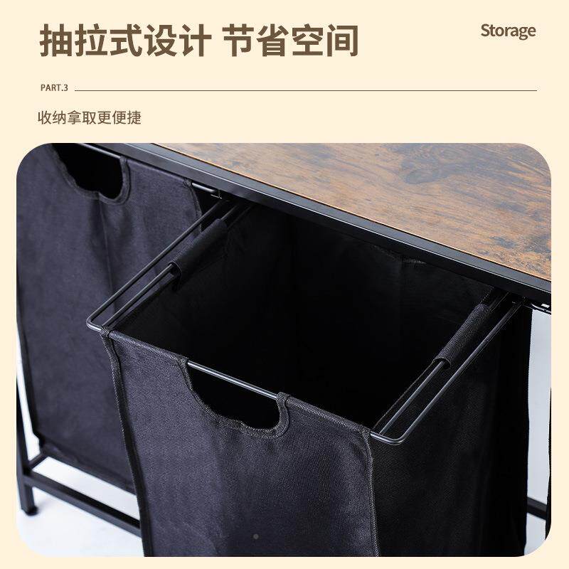 跨境无品牌/洗收衣篮洗衣分类篮架可拆卸收纳袋抽拉脏衣多功能衣