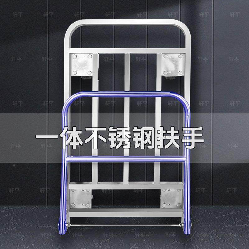 340锈钢不方管车平板车拉192货小推车手推车折叠202车款重型拖搬