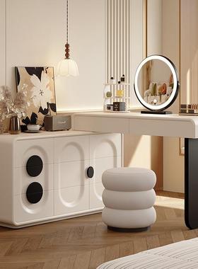 中古奶油16662风实烤漆梳妆台斗木柜一约体卧室现代简化妆桌收轻