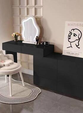 T化al奶油台风梳妆黑色化妆台斗柜一梳妆台妆JOV镜卧体室梳妆台梳