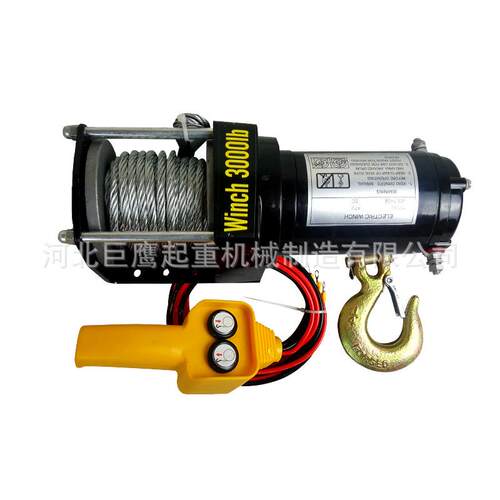 电动4盘12V2V随吊车小型吊机绞车载葫芦MZO电动卷扬机汽车绞盘