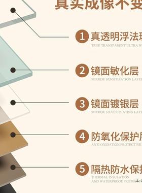 镜子镜全身可移动装落地镜家用51256服试衣镜网红拍照穿衣镜店显