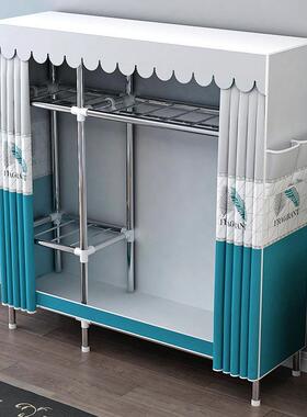 简易衣柜家组用卧粗RXY室钢衣架钢管加厚加耐用加固出租房装橱收