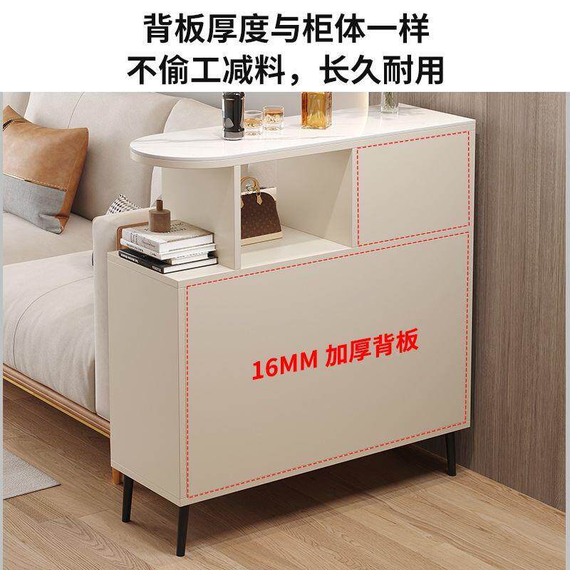 奶油吧体台用客厅实GTX木隔断小户型边酒柜餐边一家柜中岛现代简
