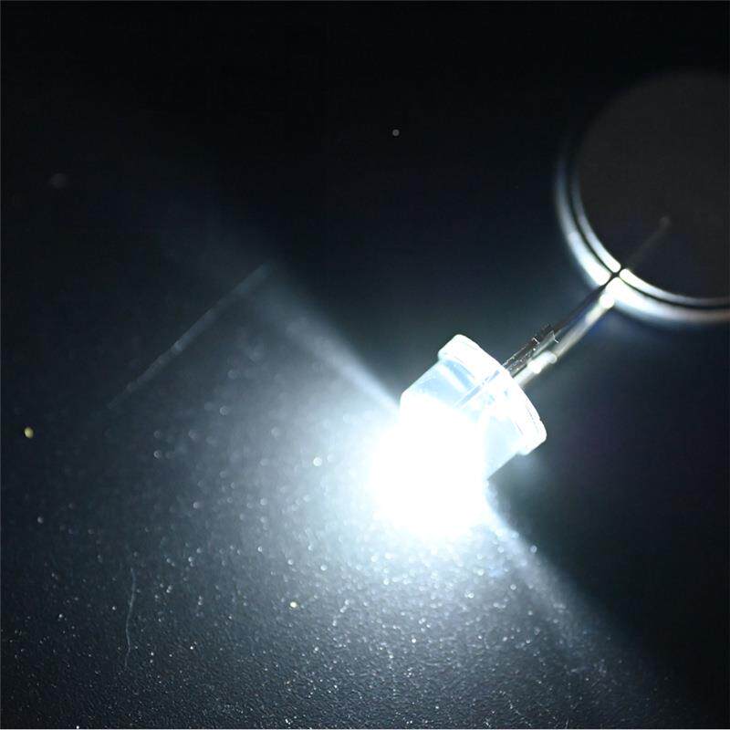 f8草帽白F8白暖白1色led灯珠8珠mXHVm白光大功率灯灯0.51大支架