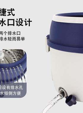 单桶旋YYR转把2025新款家用拖布墩布桶拖拖跨甩干一拖净单筒地境