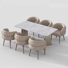 意扶式YQM轻奢餐椅用化妆椅现代酒店洽谈接待椅带靠背家椅手子