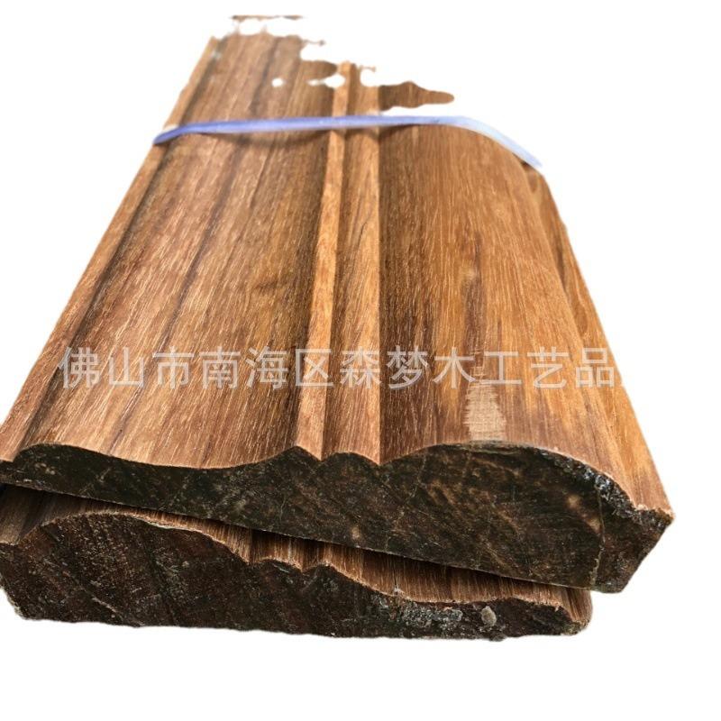 缅WJP甸柚木腰木线条门线饰木条装条木线条半圆木线收套边条踢脚