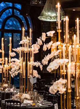 新款婚庆金BXL色台路引8婚头步步高烛布置庆道具舞台台装饰婚礼T