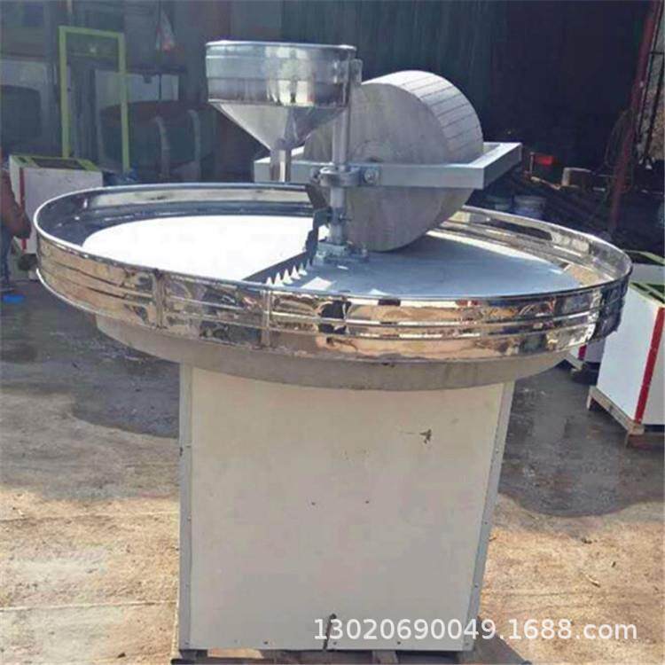 机小碾型磨面粉设备各种粮子食磨全面粉器电动石无品牌/80型号石磨机